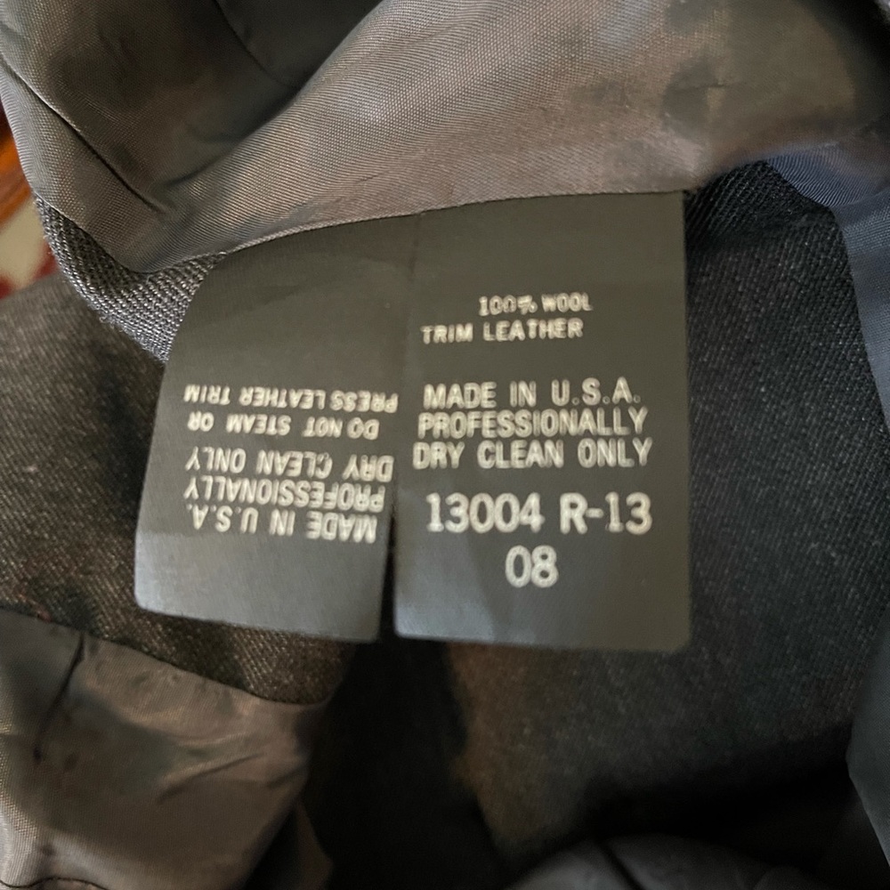 Vintage Renlyn black wool & leather military coat steampunk L blazer - Picture 8 of 8